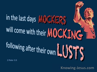 2 Peter 3:3 Mockers in the Last Days (navy)